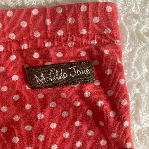 Matilda Jane Red and White Polka Dot Shorts with Ruffle Trim size 6 - Picture 4 of 5